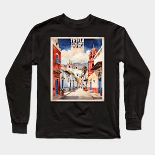 Tetela de Ocampo Puebla Mexico Vintage Tourism Travel Long Sleeve T-Shirt